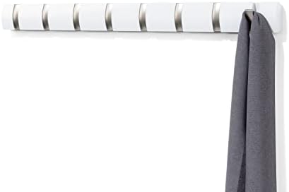 Umbra Flip Wall-Mounted Coat Rack Rail with 8 Hooks