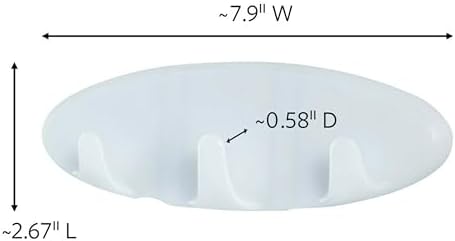 Command Bath Multi-Hook with 2 Strips Damage Free 5 lb Weight Capacity