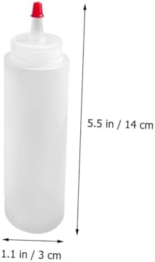 BESTOYARD 15 Piece Condiment Squeeze Bottles 2oz Wide Mouth ABS Plastic