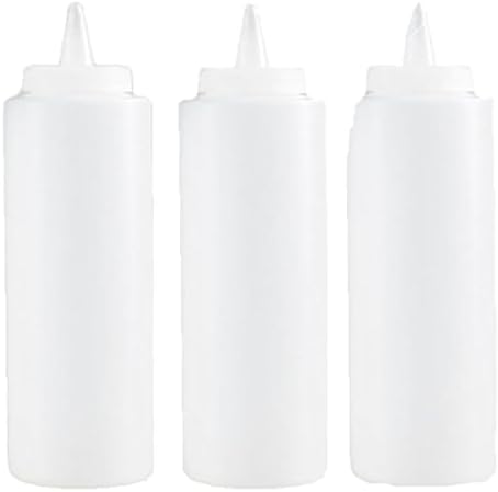 MV Trading Clear Squeeze Bottle 12 Ounce Pack of 3