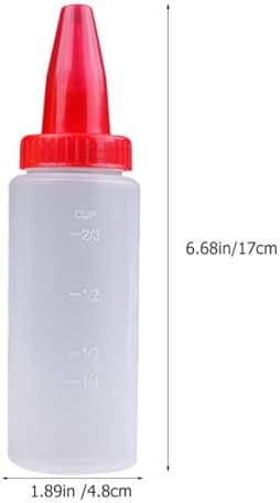 Luxshiny 4PCS Transparent Squeeze Bottles with Scale