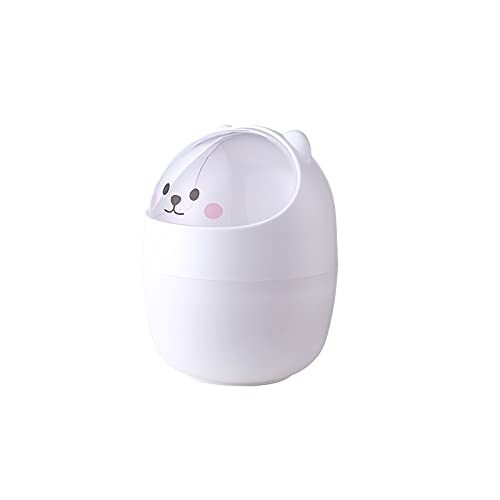 Cute Bear Trash Can with Large Capacity and Swing Lid
