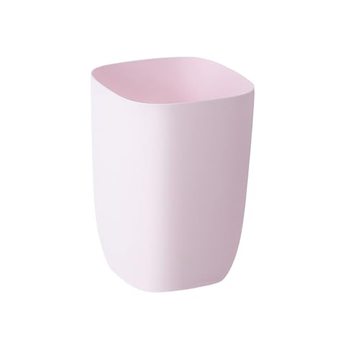 Bathroom Trash Can 7L Slim Cute Pink Plastic Waste Basket