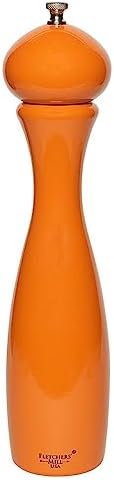 Fletchers Mill Marsala Salt Mill Orange 12 Inch Adjustable