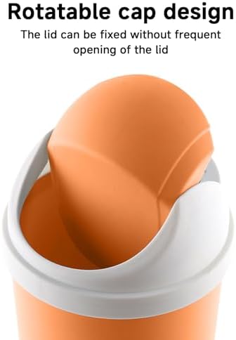 OLIREXD Desktop Mini Plastic Waste Garbage Can with Lid 1