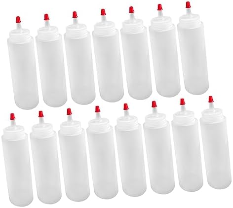 Luxshiny 2oz Mini Condiment Bottles 15pcs Squeeze Bottles