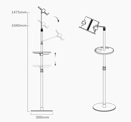 Adjustable Floor Stand for Books and Tablets 1