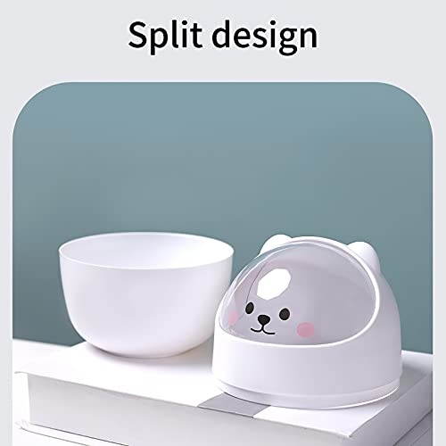 Cute Bear Trash Can with Large Capacity and Swing Lid
