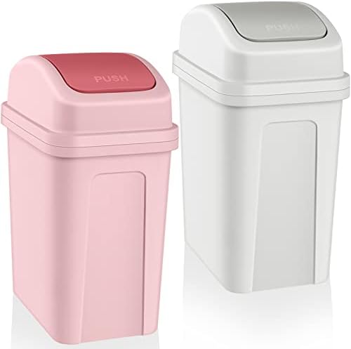 Sumind 2 Pcs Bathroom Trash Can with Swing Lid 1