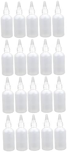 Ipetboom 20 Pcs White HDPE Condiment Squeeze Bottles