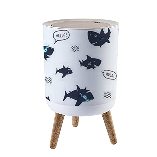 Small Trash Can with Cute Shark Design 867x143inch
