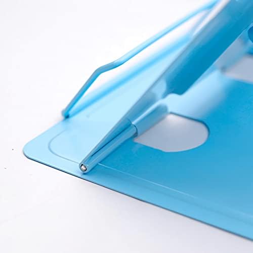 Adjustable Metal Book Stand for Kitchen and Office Blue