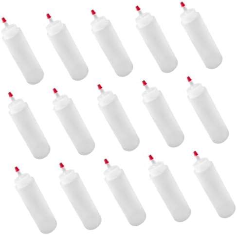 Unomor 15PCS 2oz Squeeze Bottles Condiment Dispensers