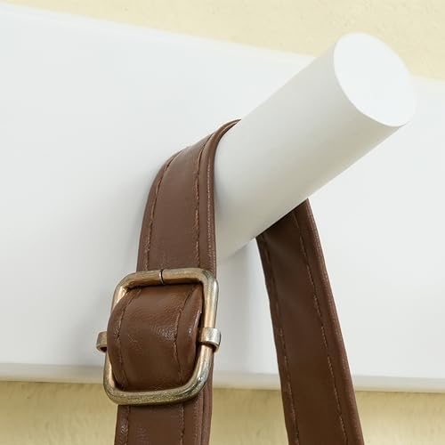 SKOLOO White Bamboo Wall Coat Rack with 5 Pegs 1