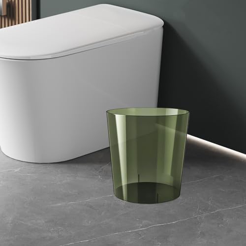DimyFew Clear Round Waste Paper Bin Green