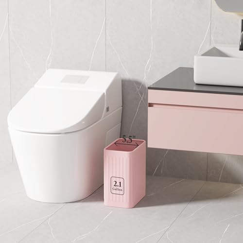 TrashAid Pink 21 Gallon Small Metal Trash Can
