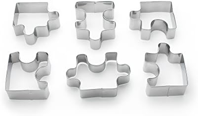 Fox Run Puzzle Pieces Cookie Cutter Set 6-Piece