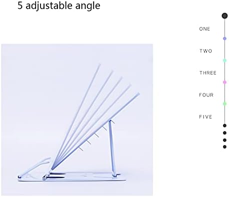 Adjustable Metal Book Stand for Kitchen and Office Blue
