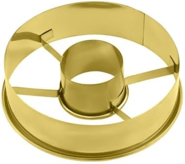Stainless Steel Donut Cutter with Gold Design