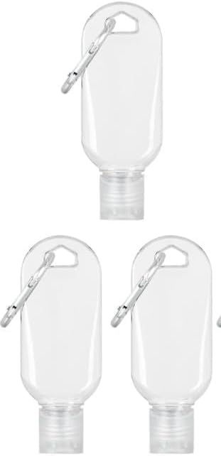 3Pcs Portable Hot Sauce Keychain Bottles - Travel Size Refillable