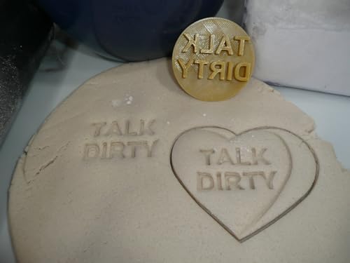 TALK DIRTY CANDY HEART Cookie Stamp Emboisser
