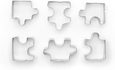 Fox Run Puzzle Pieces Cookie Cutter Set 6-Piece