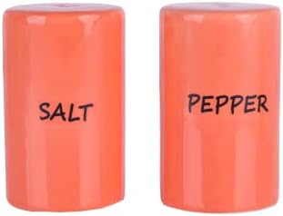 Orange Salt Pepper Shakers Ceramic Set