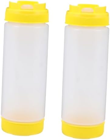 OKUMEYR 2PCS Two Headed Squeeze Sauce Bottles 20oz Reusable 1