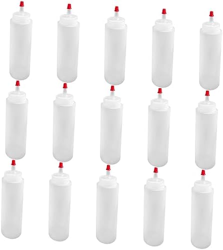 PRETYZOOM 2oz Mini Condiment Squeeze Bottles Set for Kitchen
