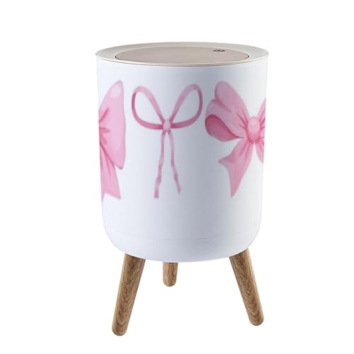 Pink Bow Trash Can with Y2K Aesthetic Design