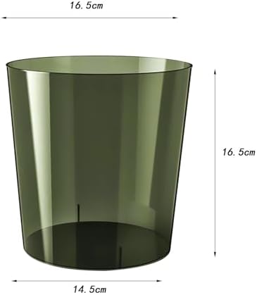 DimyFew Clear Round Waste Paper Bin Green