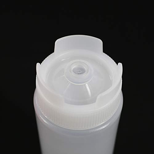 Jiwins 4PCS 12oz Food-Grade Condiment Squeeze Bottles