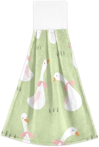 OTVEE Pink Polka Dot Bows Dish Towels 2 Pieces