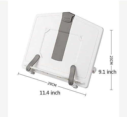 Adjustable Book Stand for Kitchen and Office White