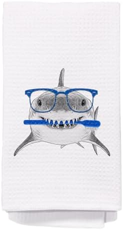 Funny Shark Hand Towels 16x24 Bathroom Decor