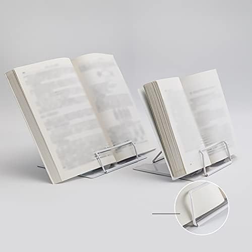 Foldable Metal Book Stand with 6 Angles for Kitchen and Office Use