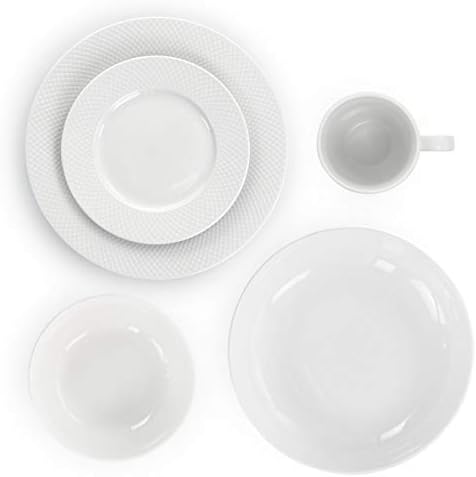 Elama White Porcelain Dinnerware Set 18 Piece