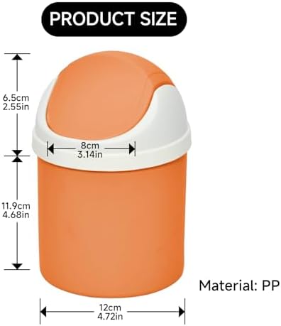 OLIREXD Desktop Mini Plastic Waste Garbage Can with Lid 1