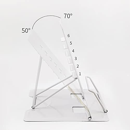 Foldable Metal Book Stand with 6 Angles for Kitchen and Office Use