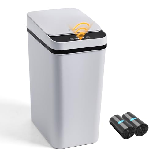 LJIACLEA Touchless Bathroom Trash Can 26 Gallon with Lid