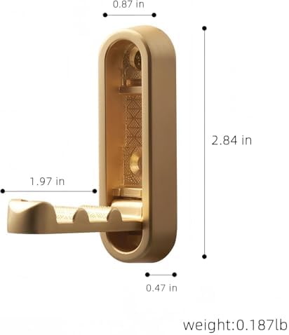 4PCS Heavy Duty Foldable Gold Wall Hooks