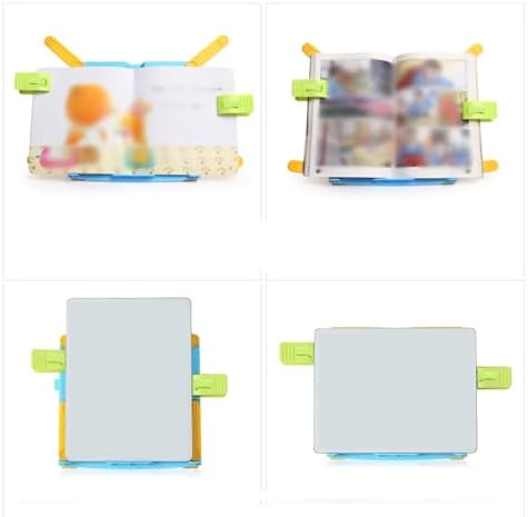 Yuidaaavzz Foldable Book Stand for Kitchen and Office Blue