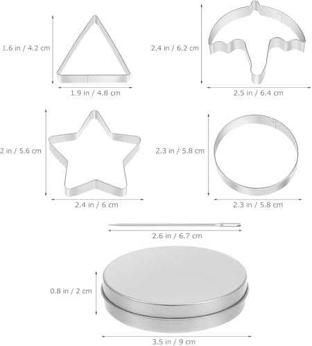 Keoshiga 12-Piece Metal Cookie Cutter Set for Baking and Candy Making