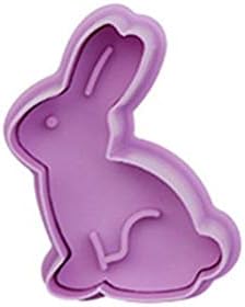 4Pcs Easter Cake Molds 3D Plastic Cookie Molds Non-Stick DIY Baking Tools