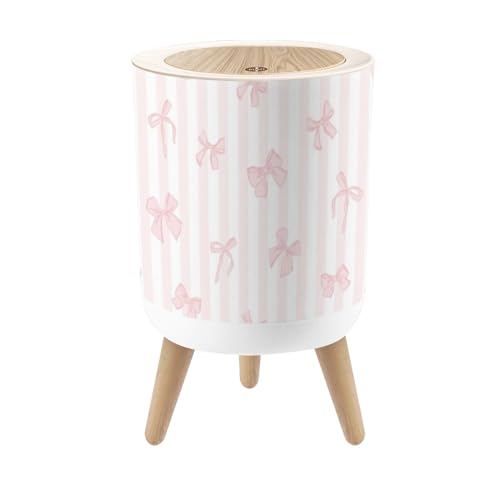 Small Pink Bow Trash Can 18 Gallon Dog Proof