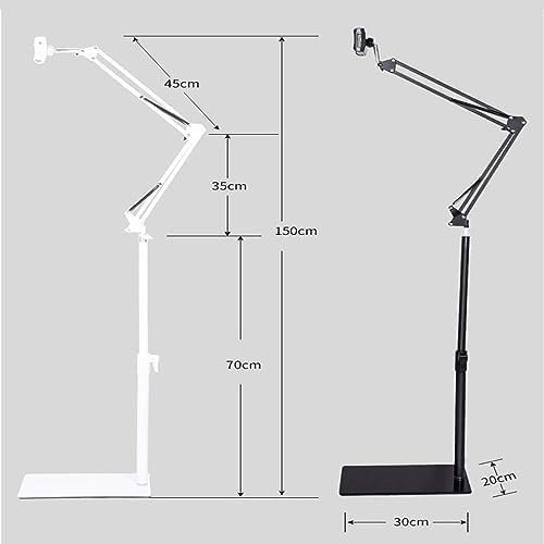 Adjustable 360 Rotation Tablet Floor Stand for Phone Laptop and Book