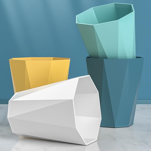 Polygon Small Trash Can White