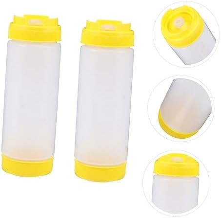 OKUMEYR 2PCS Two Headed Squeeze Sauce Bottles 20oz Reusable 1
