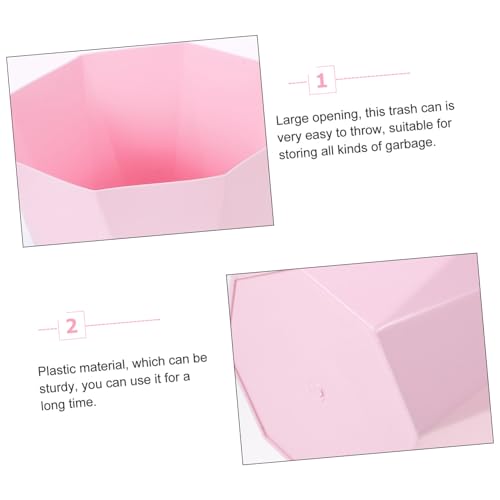 MAGICLULU 1pc Kids Room Trash Can - Simple Pink Dried Flower Bucket