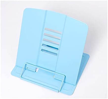 Adjustable Metal Book Stand for Kitchen and Office Blue